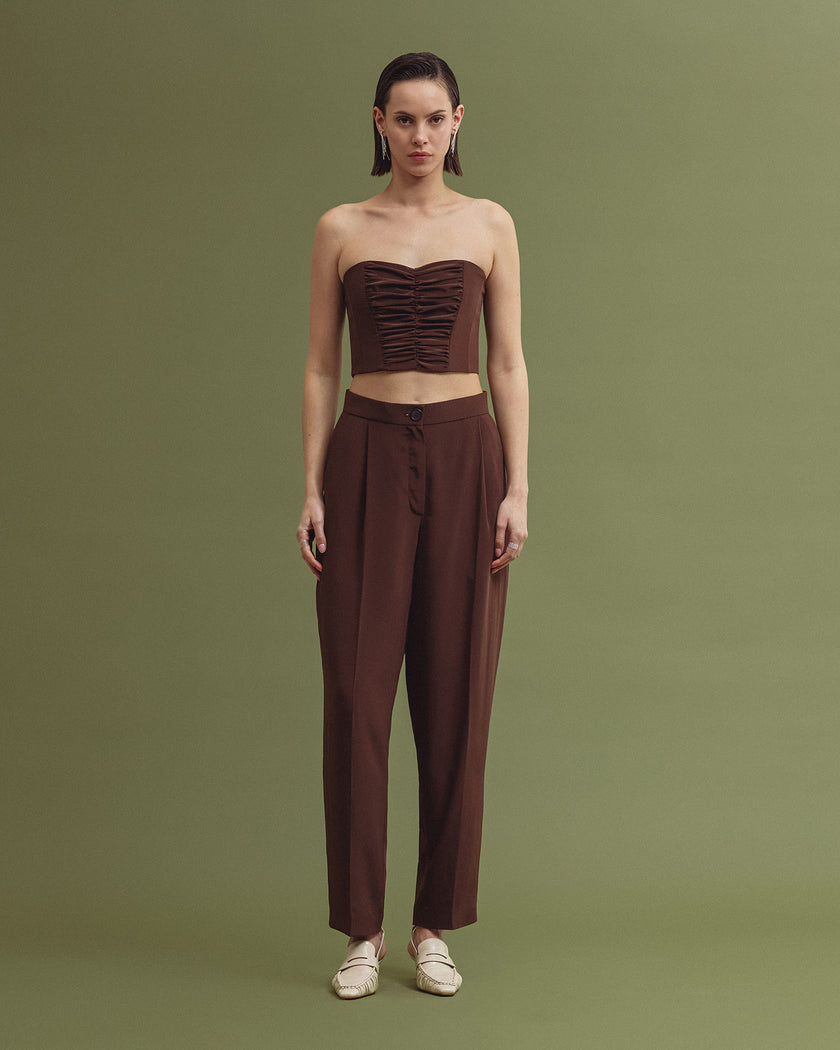 FULMEN corset and blazer chocolate