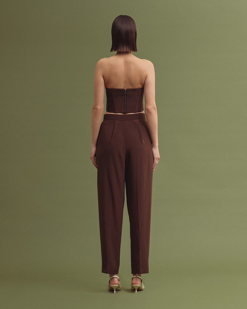 FULMEN corset and blazer chocolate