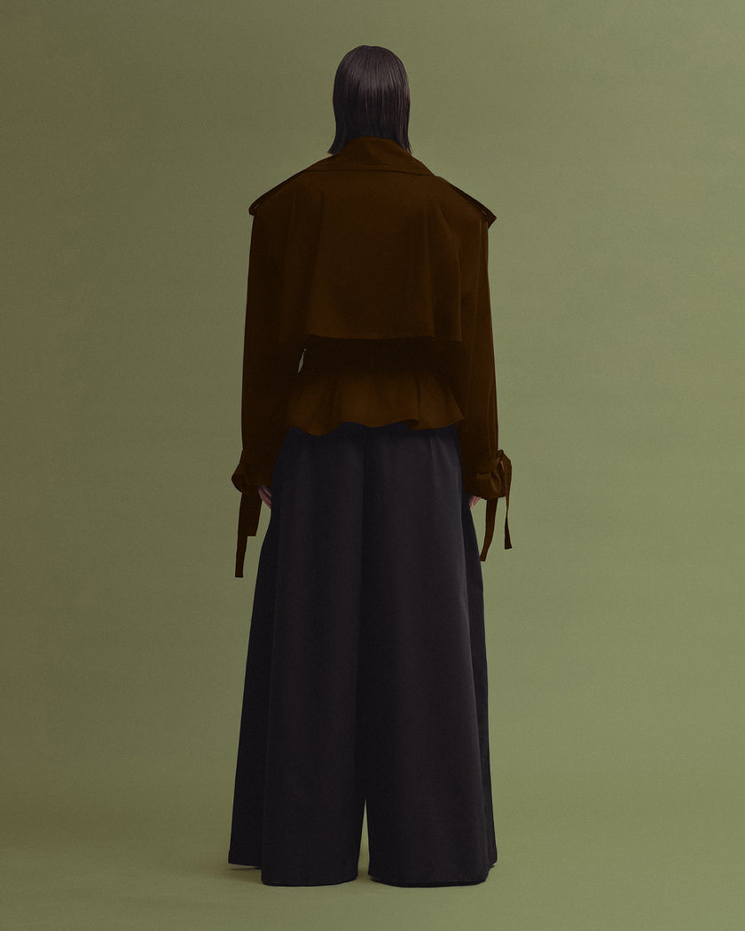 NOVA cropped trench chocolate