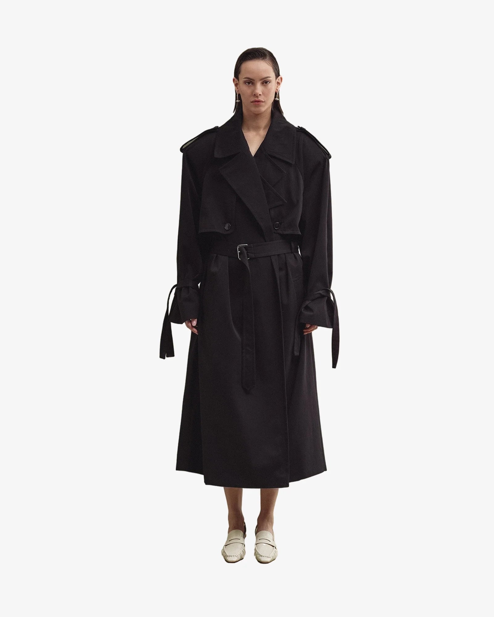 NEUS trench coat black | IZAKOVA – Izakova Store