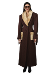 EMA fur coat brown stripe