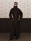 GIGI suede coat chocolate