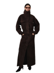 GIGI suede coat chocolate