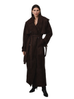 NEUS suede trench coat chocolate