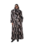 THEA fur coat black / white
