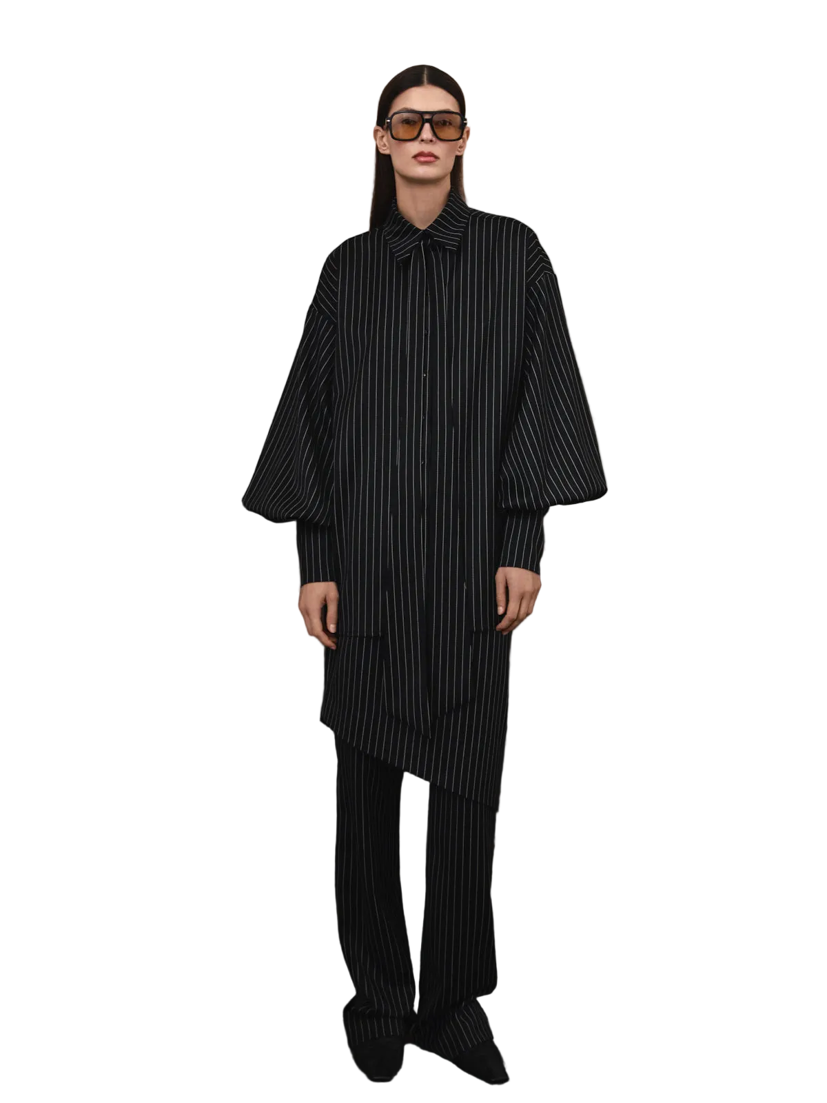 LILOU shirt black stripe