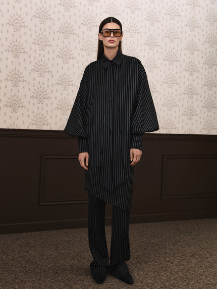 LILOU shirt black stripe