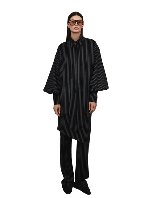LILOU shirt black stripe