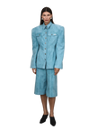 NERO leather shirt baby blue