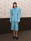 NERO leather shirt baby blue