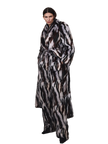 LEA fur pants black / white