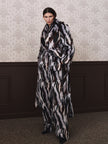 LEA fur pants black / white