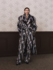 LEA fur pants black / white