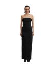 HANA tube dress washed black