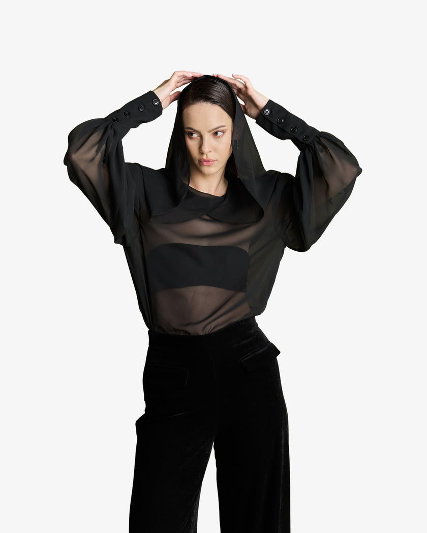 MANUS hooded shirt black