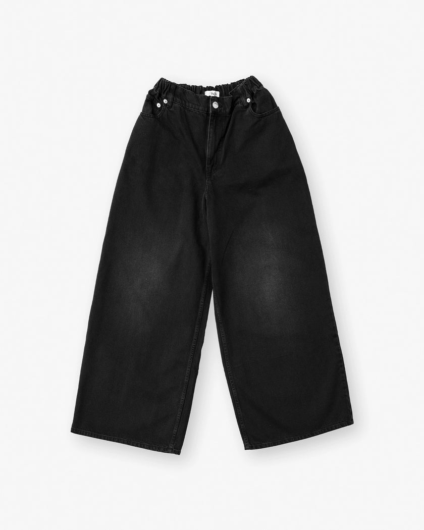 AER denim pants washed black