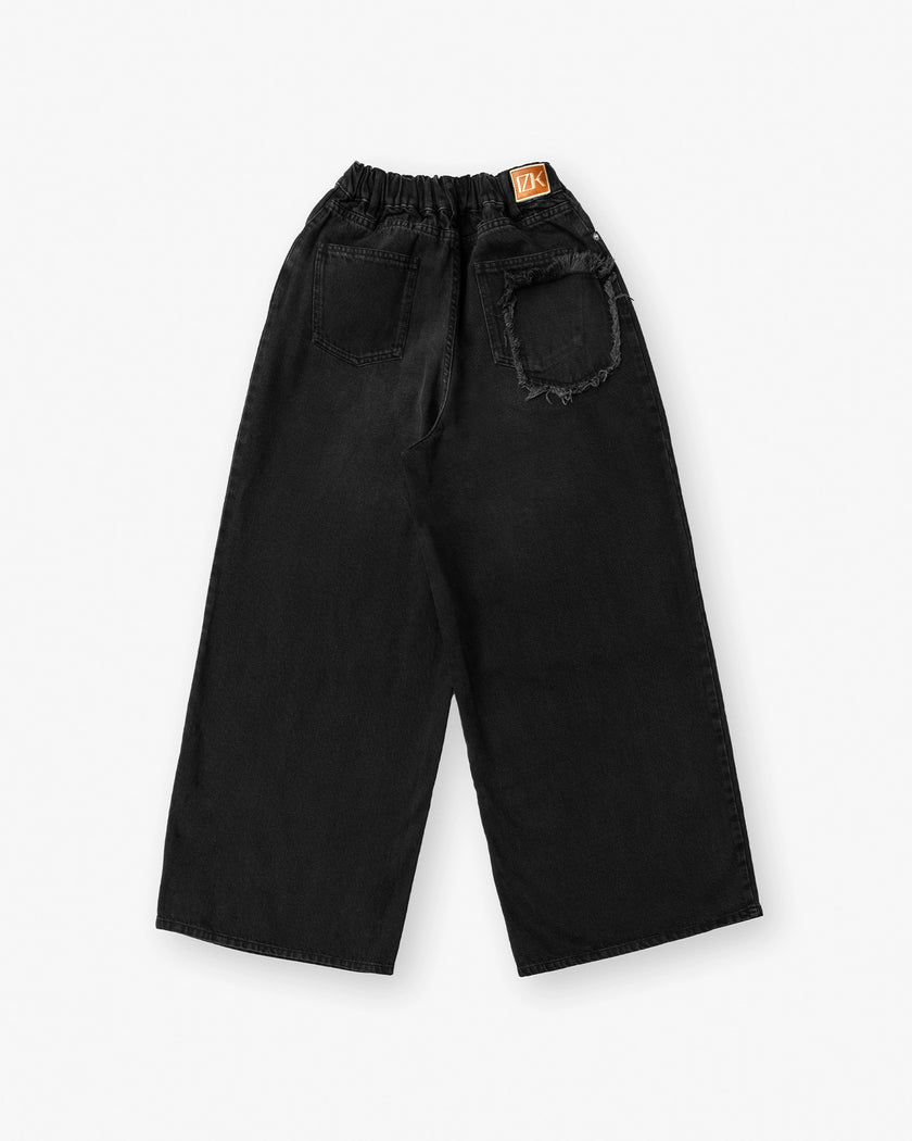 AER denim pants washed black
