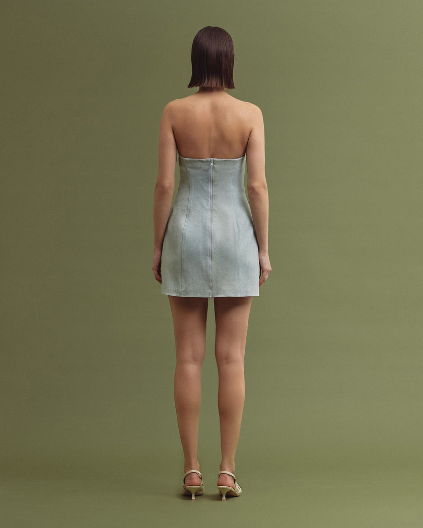 ALIS denim dress washed blue