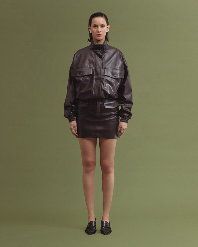 ALMA vegan leather bomber jacket