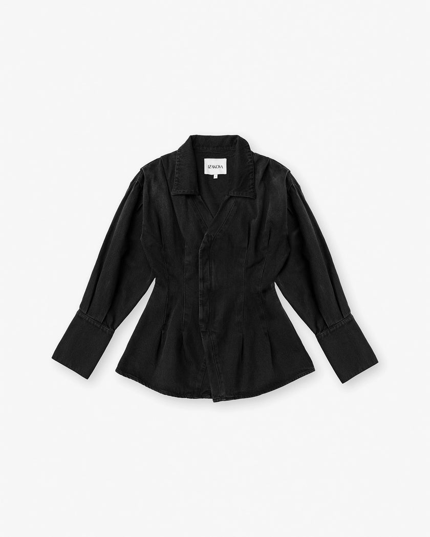 AMYAS denim shirt washed black