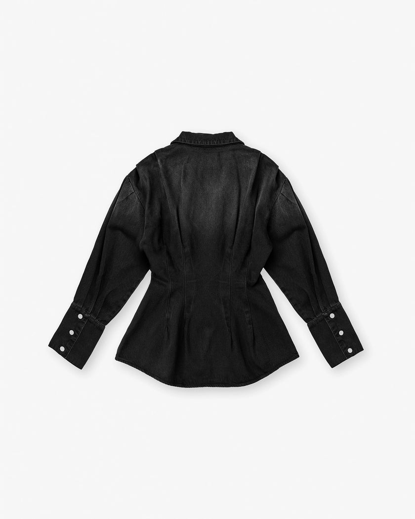 AMYAS denim shirt washed black