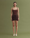 BREVIS mini dress chocolate