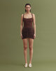 BREVIS mini dress chocolate