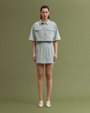 CLARA denim jacket washed blue