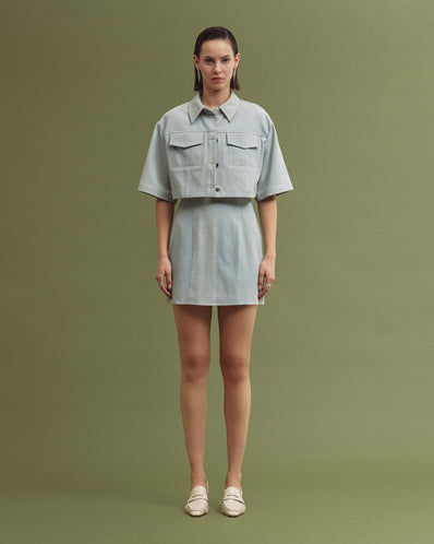 CLARA denim jacket washed blue