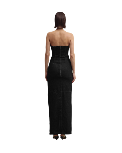 HANA tube dress washed black