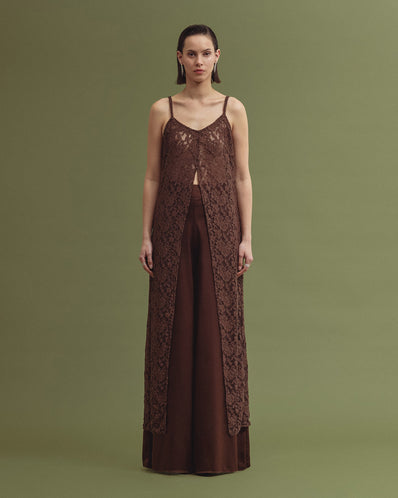 FLUDIA pants chocolate
