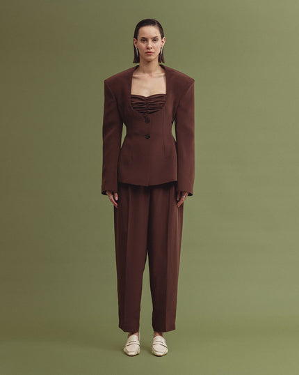 FULMEN corset and blazer chocolate