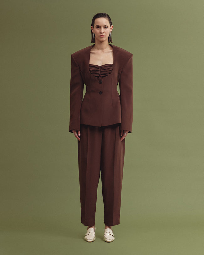 FULMEN corset and blazer chocolate