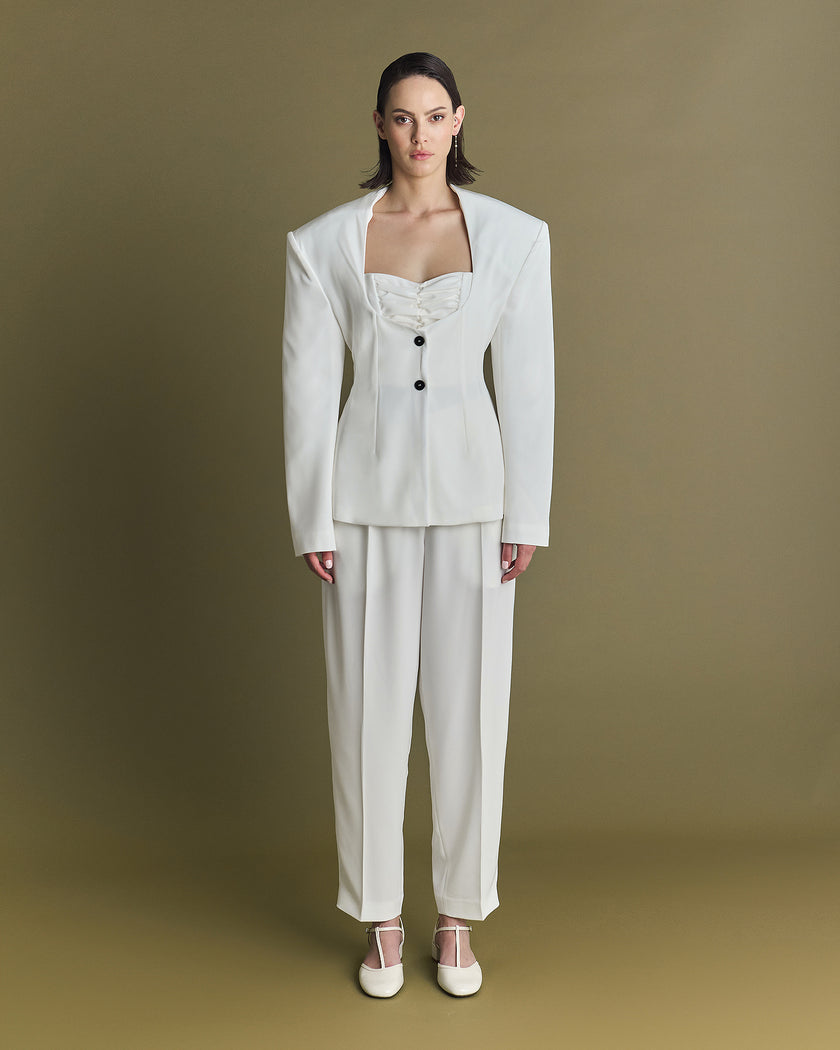 FULMEN corset and blazer white