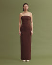HANA tube dress chocolate