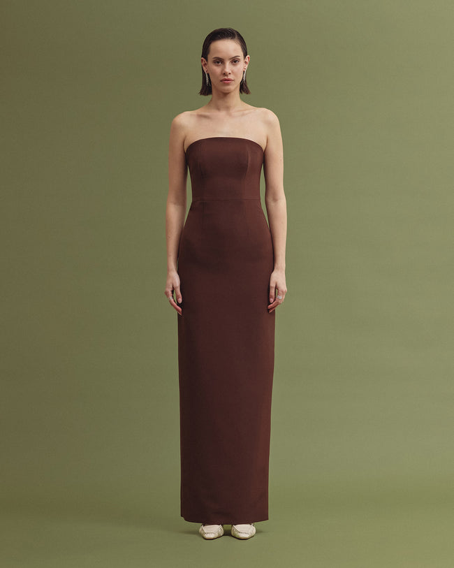 HANA tube dress chocolate