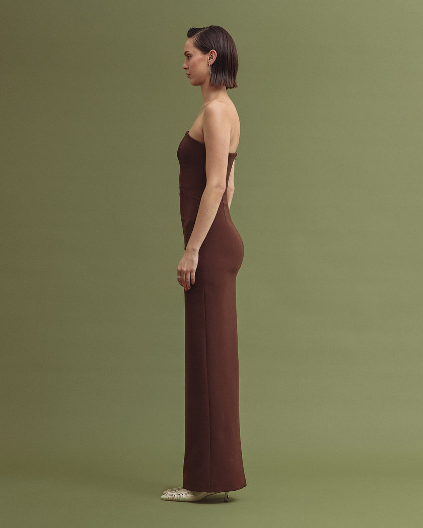 HANA tube dress chocolate