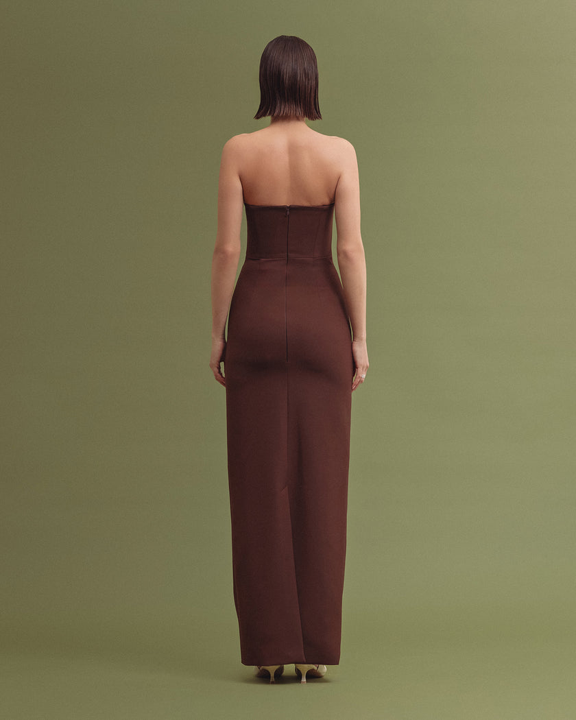 HANA tube dress chocolate
