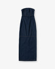 HANA tube dress indigo blue