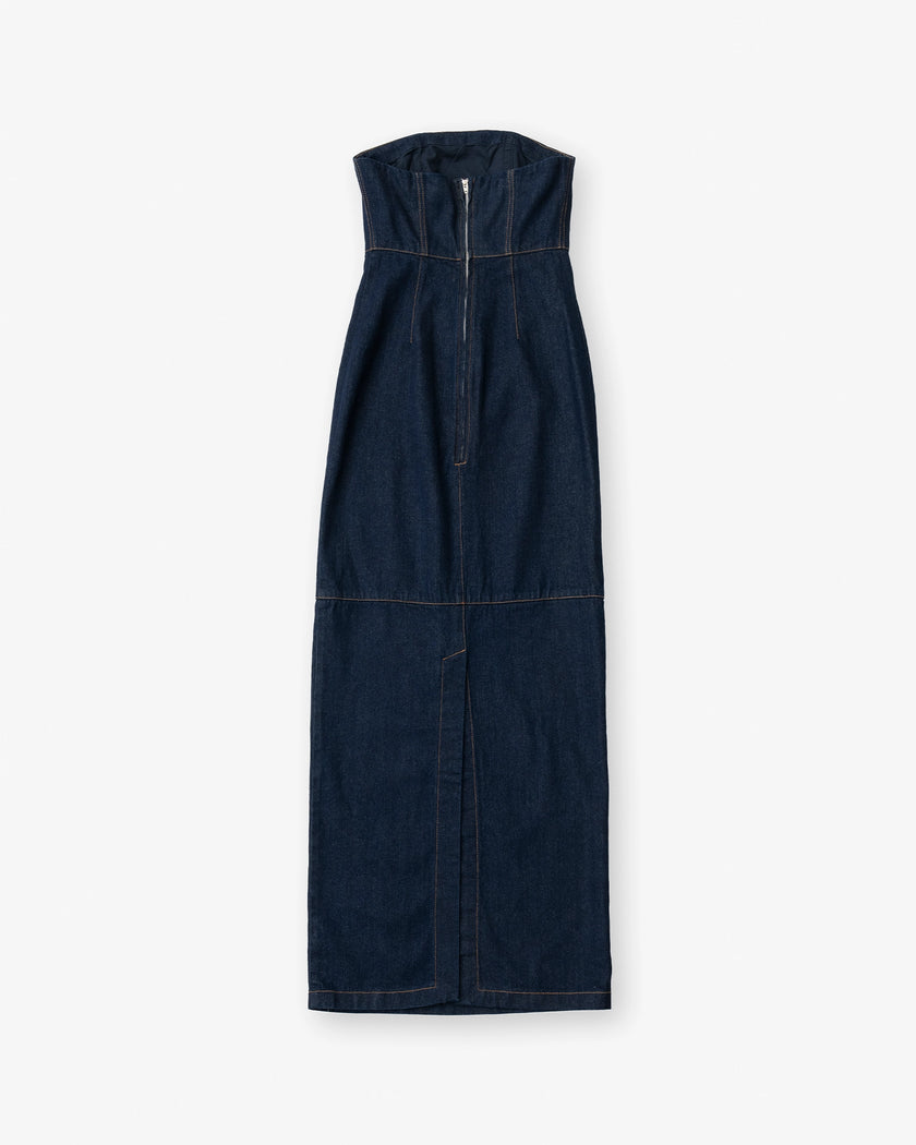 HANA tube dress indigo blue