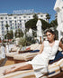 IVORY breeze linen skirt white