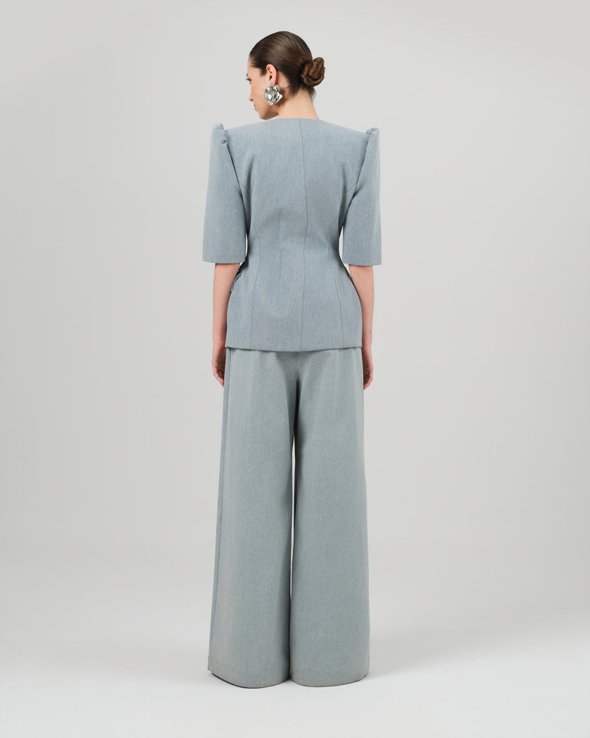 BURA blazer washed blue