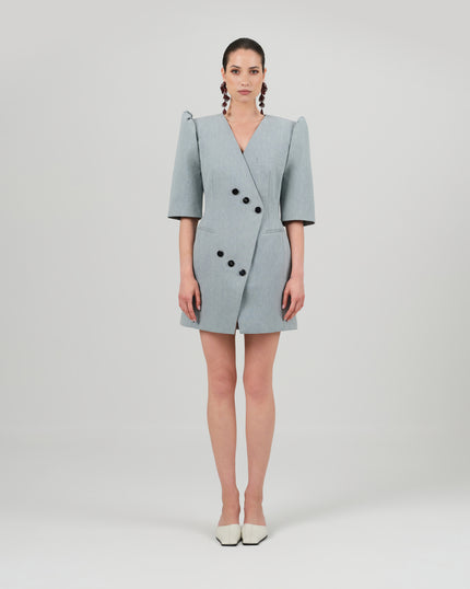 MILA blazer dress washed blue