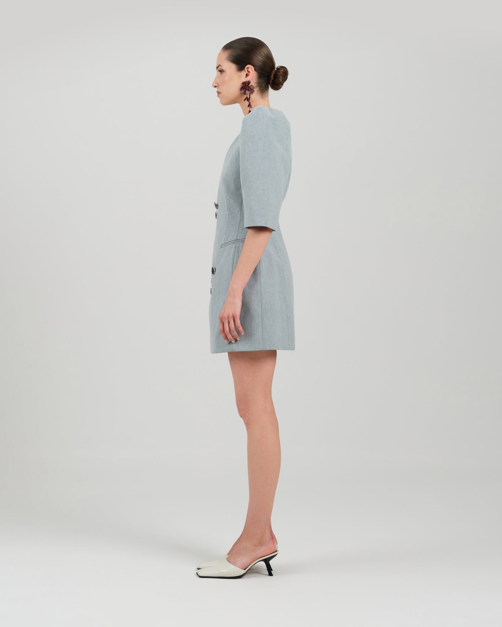MILA blazer dress washed blue