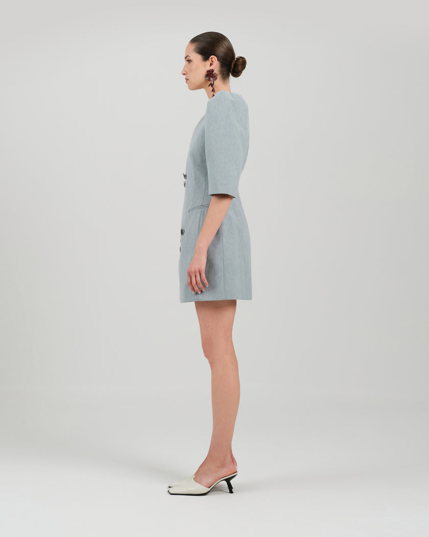 MILA blazer dress washed blue