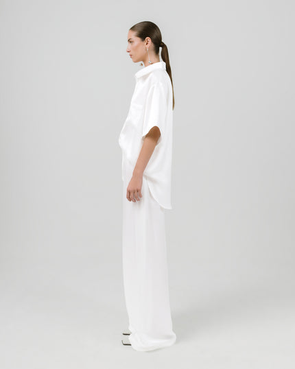 MELANIE pants white satin