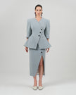 NELA blazer washed blue