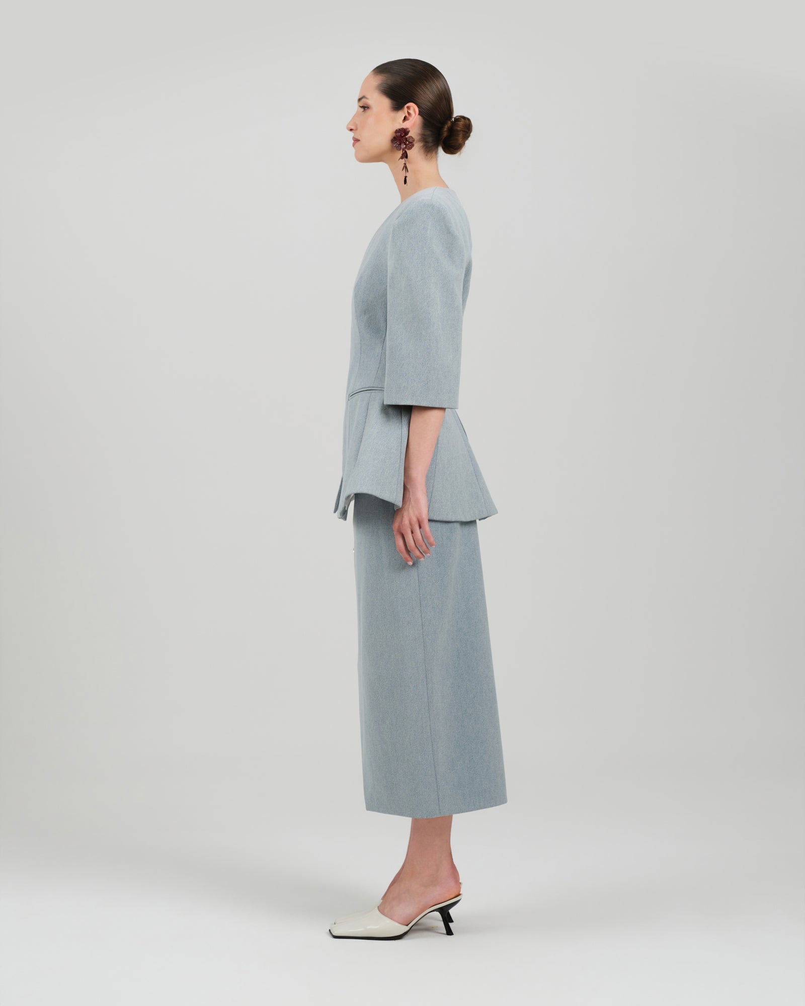 NELA blazer washed blue