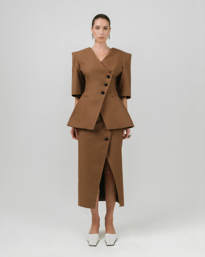 NELA blazer brown