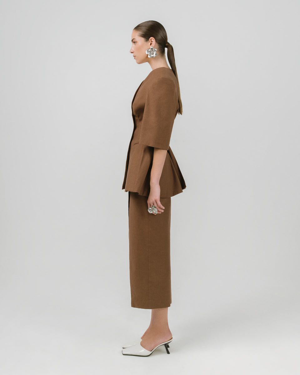 NELA blazer brown